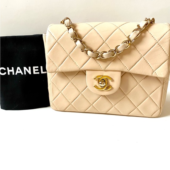 CHANEL GOLD PLATED MINI SQUARE FLAP❤️ - Picture 17 of 17